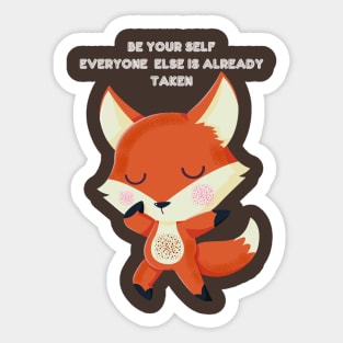 Cute Fox Animals Sticker